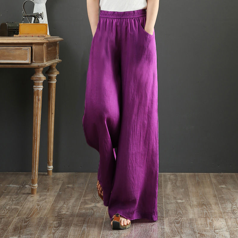Women'S Shoes X Wide - Pantalon d'été femme 2025 coton lin