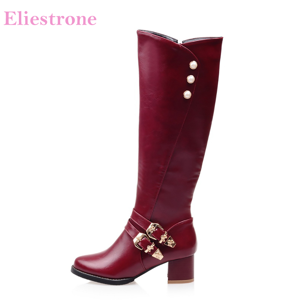 Women'S Shoes Big Feet - Bottes de moto au genou pour