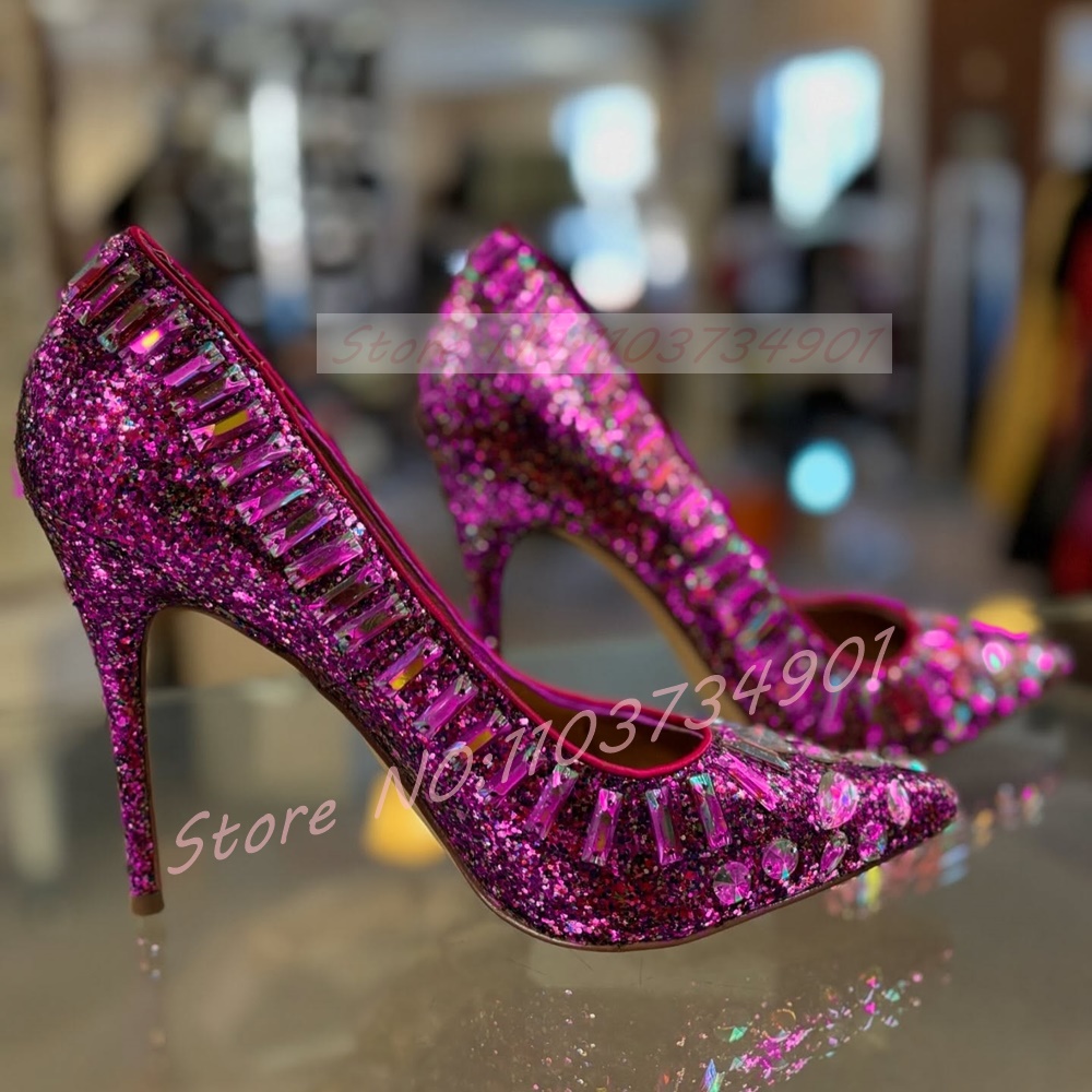 Escarpins à paillettes violett - Women'S Shoes Big Feet avis et prix