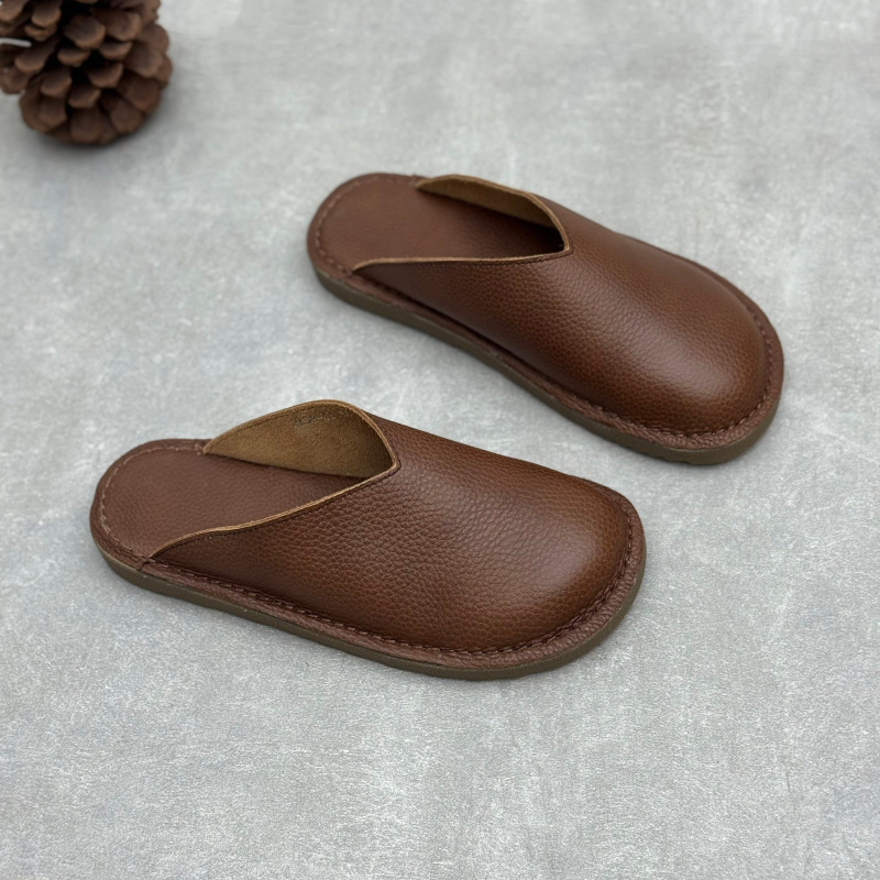 Mules en cuir véritable faites - Slip On Mule Flat avis et prix
