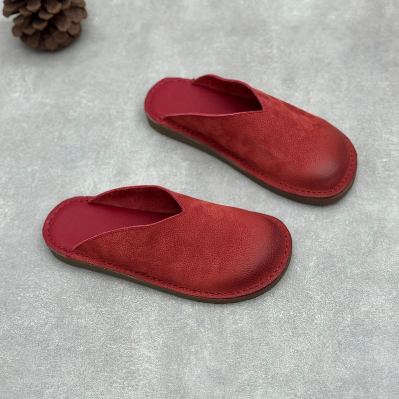 Mules en cuir véritable faites - Slip On Mule Flat avis et prix