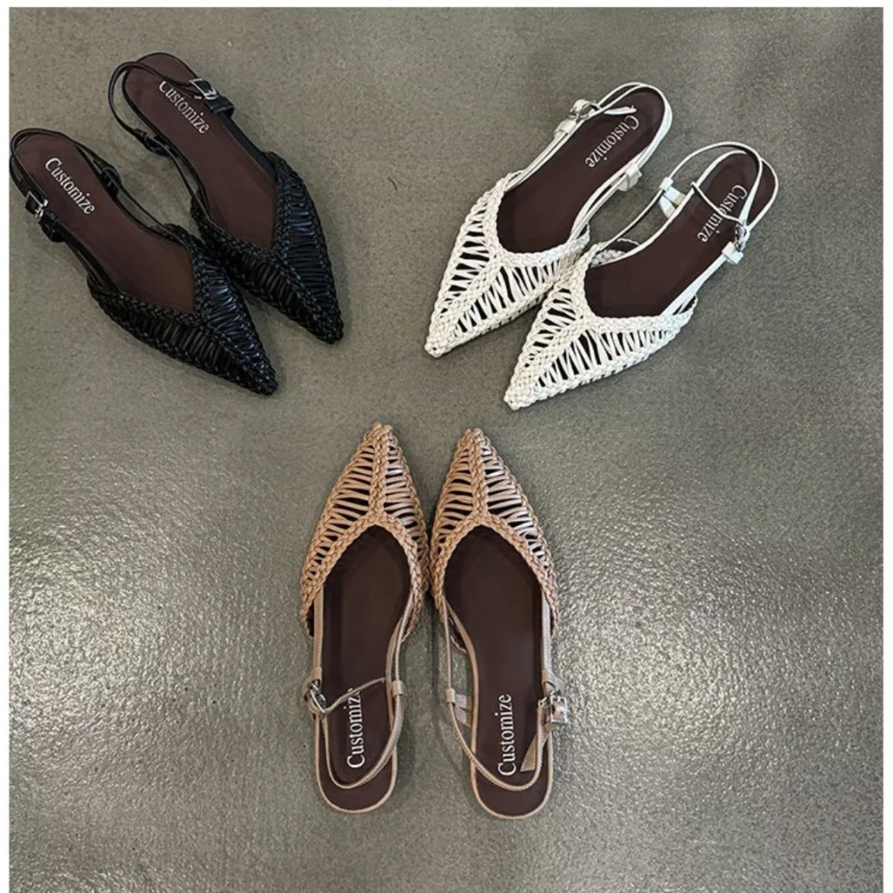 Sandales romaines tissées à bo - Slip On Mule Flat avis et prix