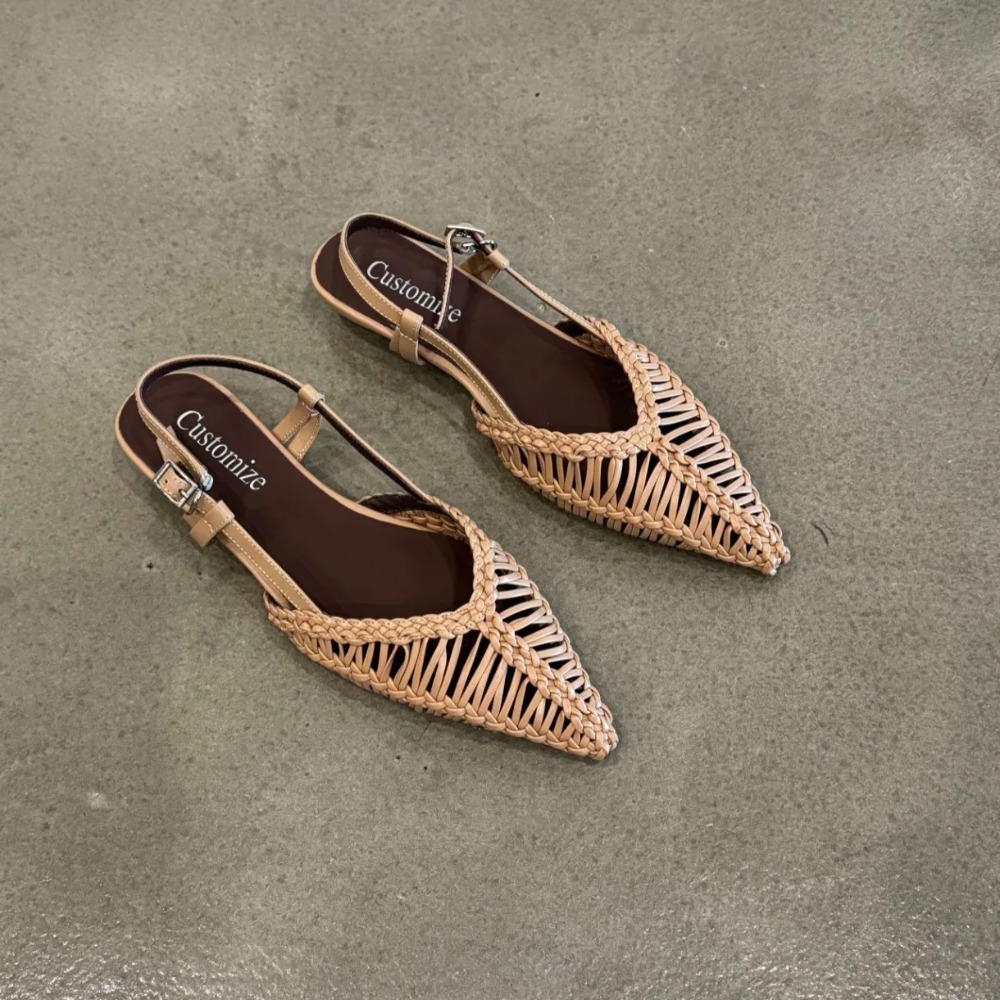 Sandales romaines tissées à bo - Slip On Mule Flat avis et prix