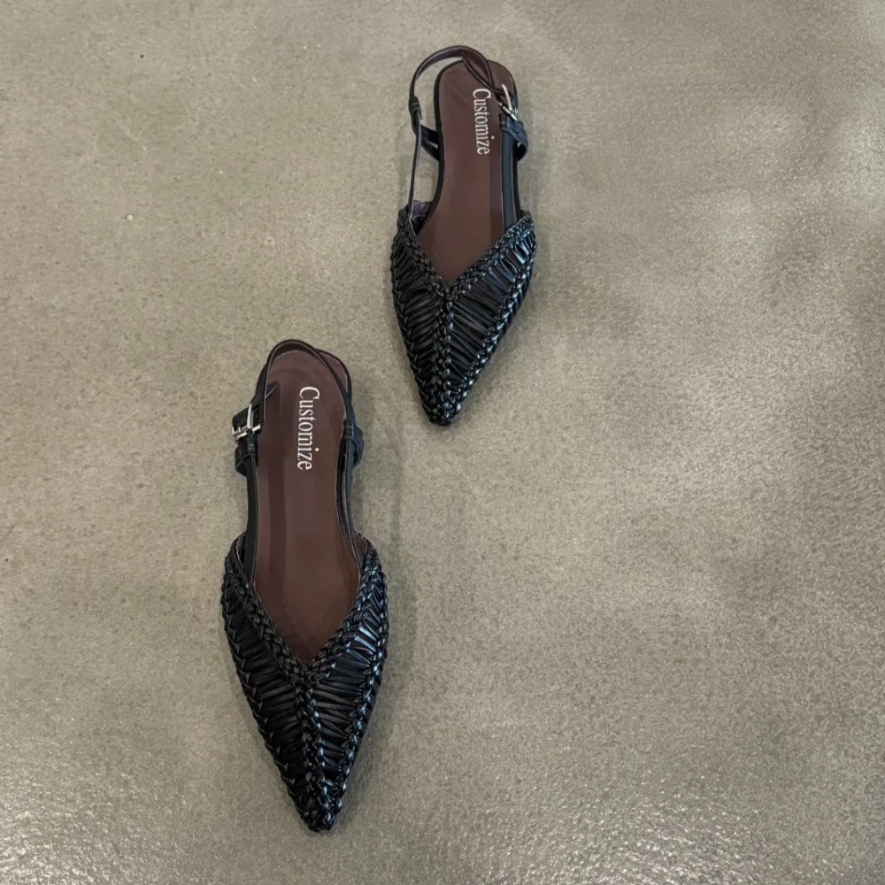 Sandales romaines tissées à bo - Slip On Mule Flat avis et prix
