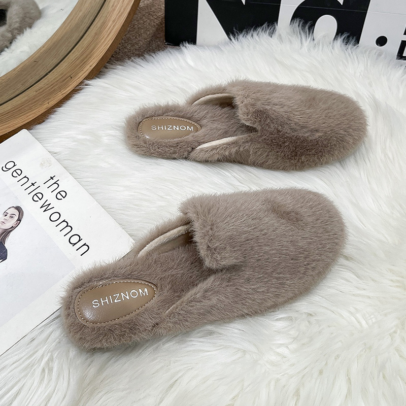 Bout rond moelleux fourrure pa - Slip On Mule Flat avis et prix