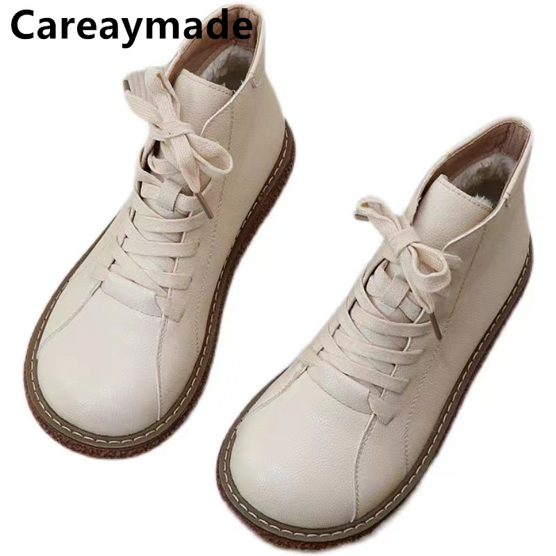 Careaymade-Bottes à lacets vin - Women'S Shoes Big Feet avis et prix