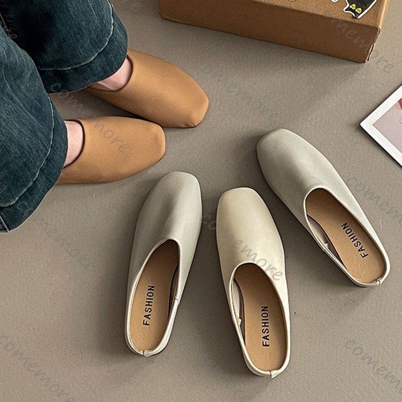 Comemore rétro tête carrée Bao - Slip On Mule Flat avis et prix