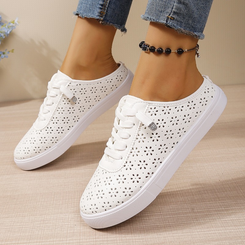 Mules décontractées blanches à - Slip On Mule Flat avis et prix
