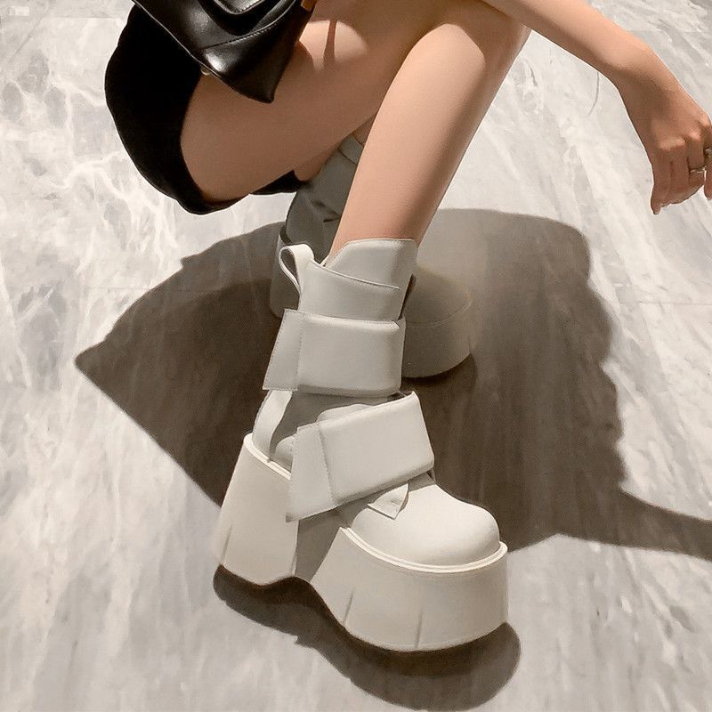 Bottines à plateforme blanche  - Women'S Shoes Big Feet avis et prix