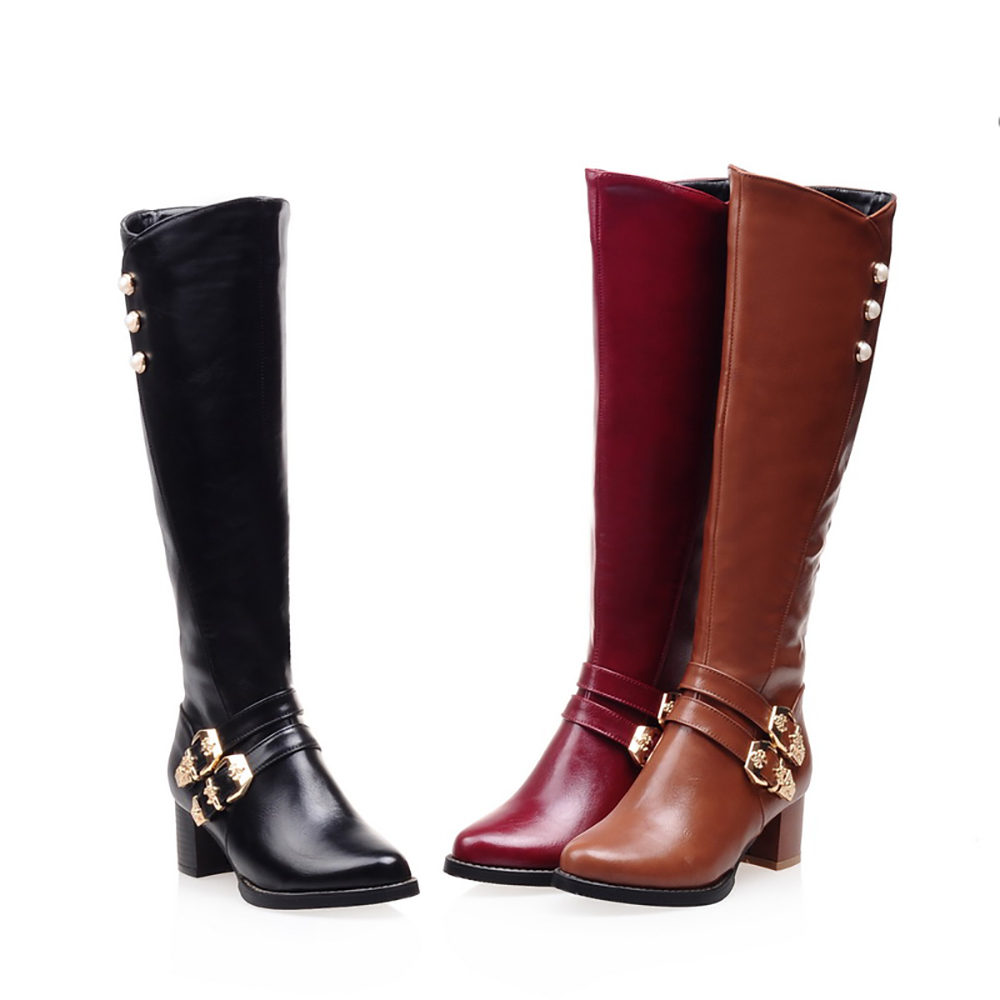 Bottes de moto au genou pour f - Women'S Shoes Big Feet avis et prix