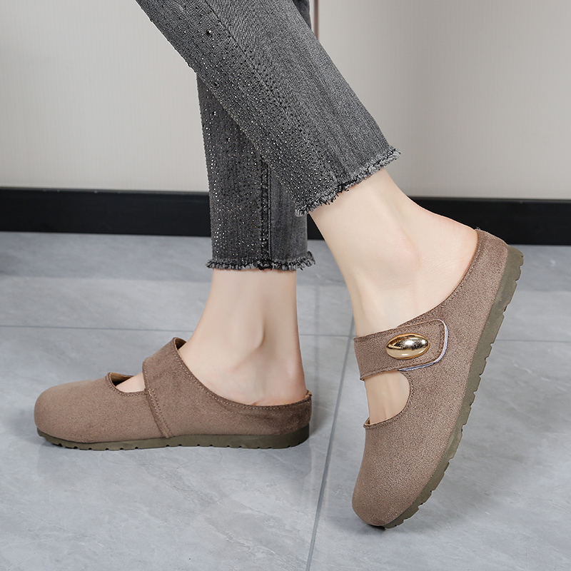 Mules Mary Jane en daim pour f - Slip On Mule Flat avis et prix